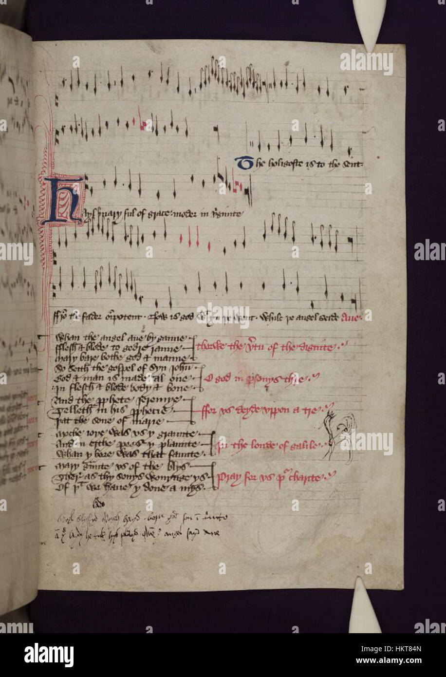 An image depicting one of the five English manuscripts held by the ...
