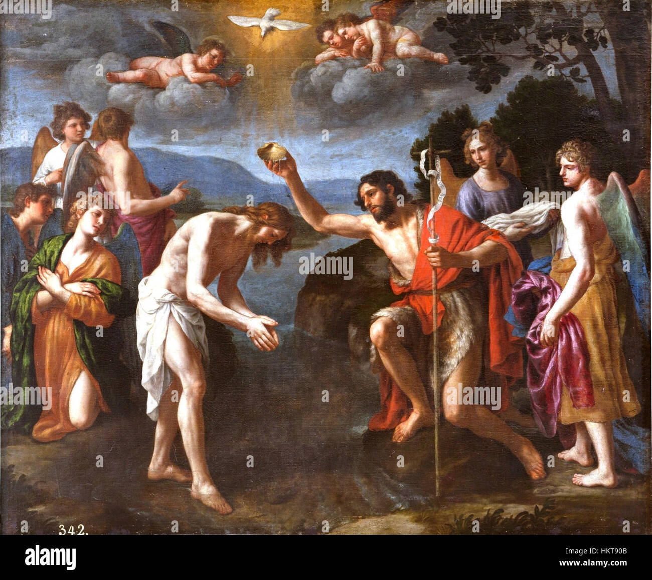 El Bautismo De Cristo De Alessandro Turchi Museo Del Prado Stock Photo Alamy