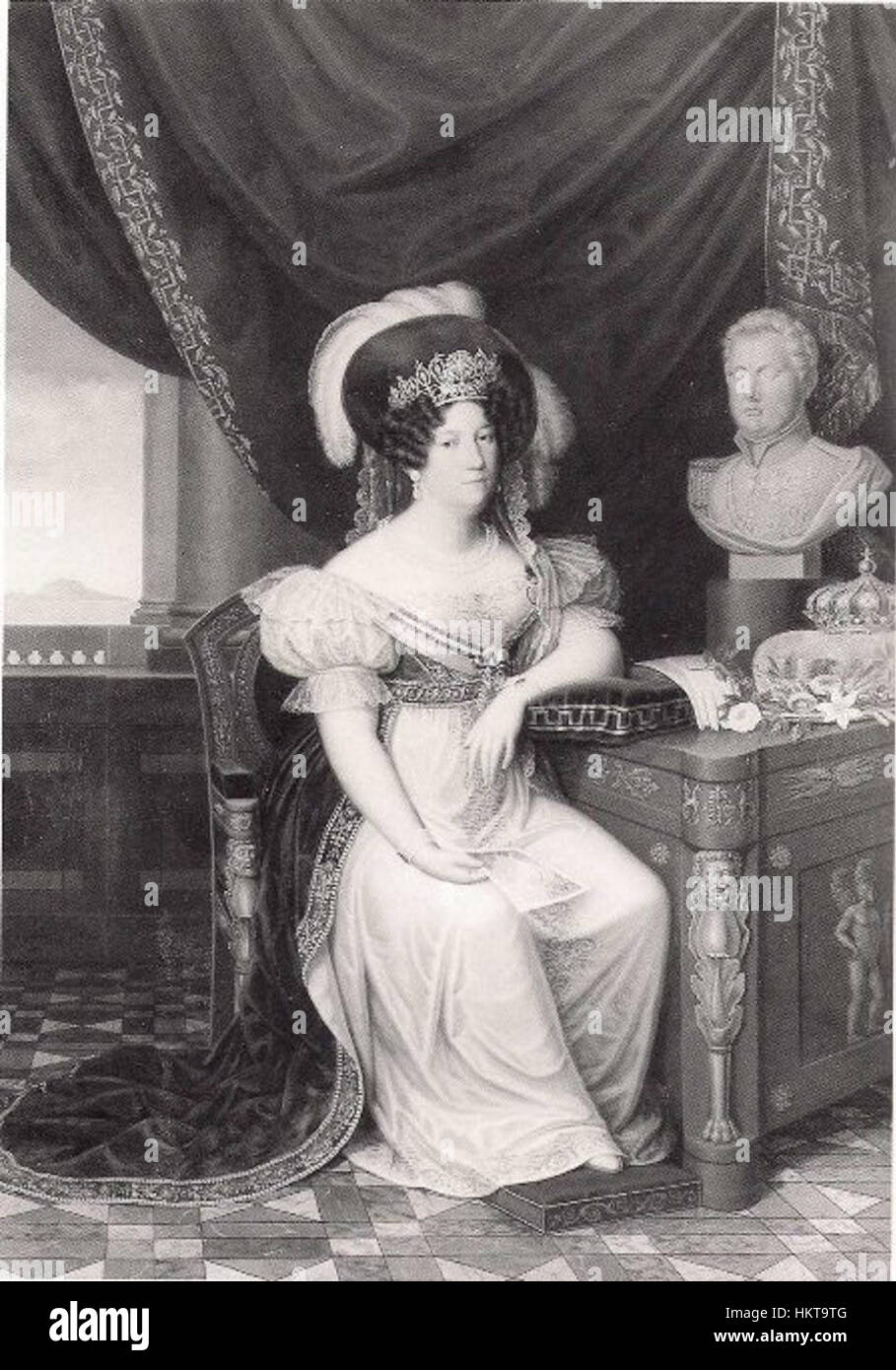 Emile Bernhard Chevalier de Guerard - Maria Isabella di Spagna Stock Photo