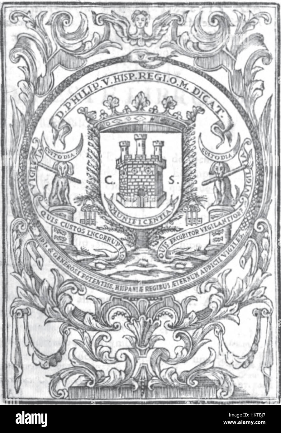 Escudo de Armas de los Espinosa de los Monteros Stock Photo