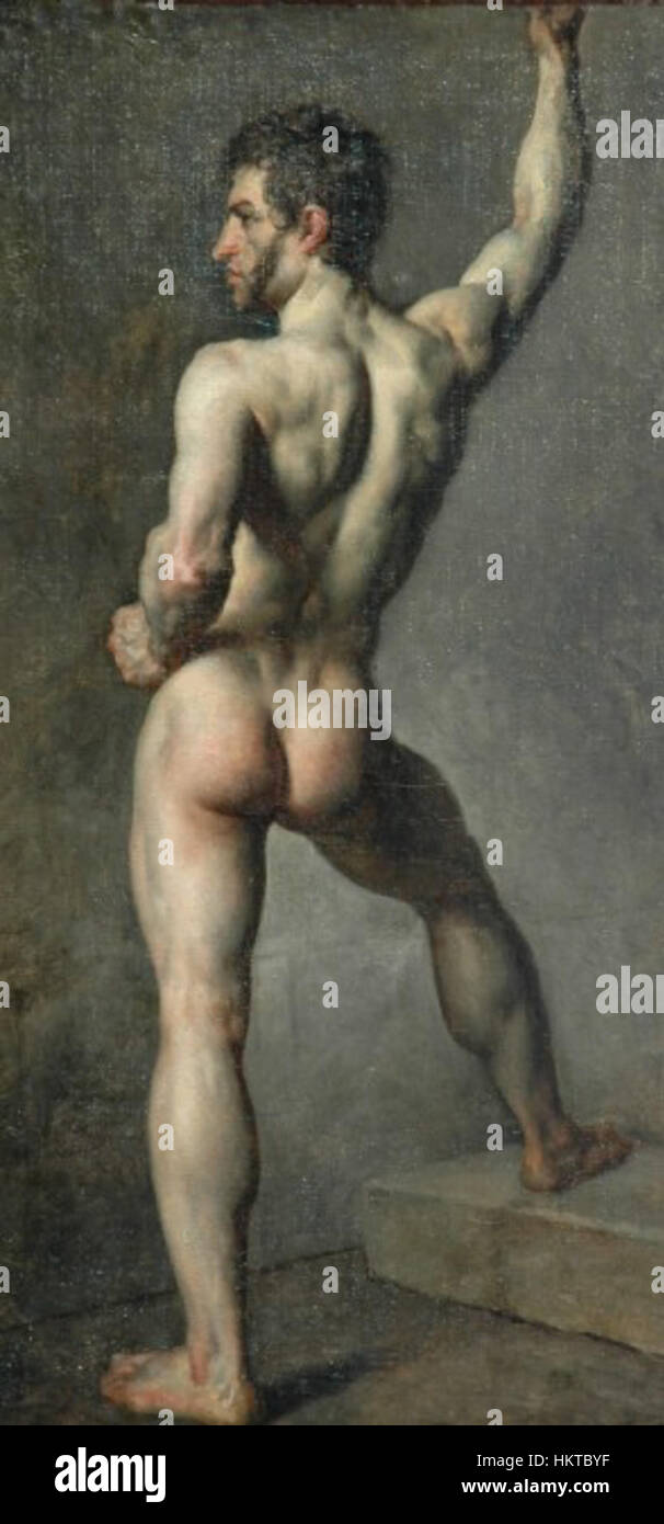 Etty Homme Nu De Dos Stock Photo Alamy