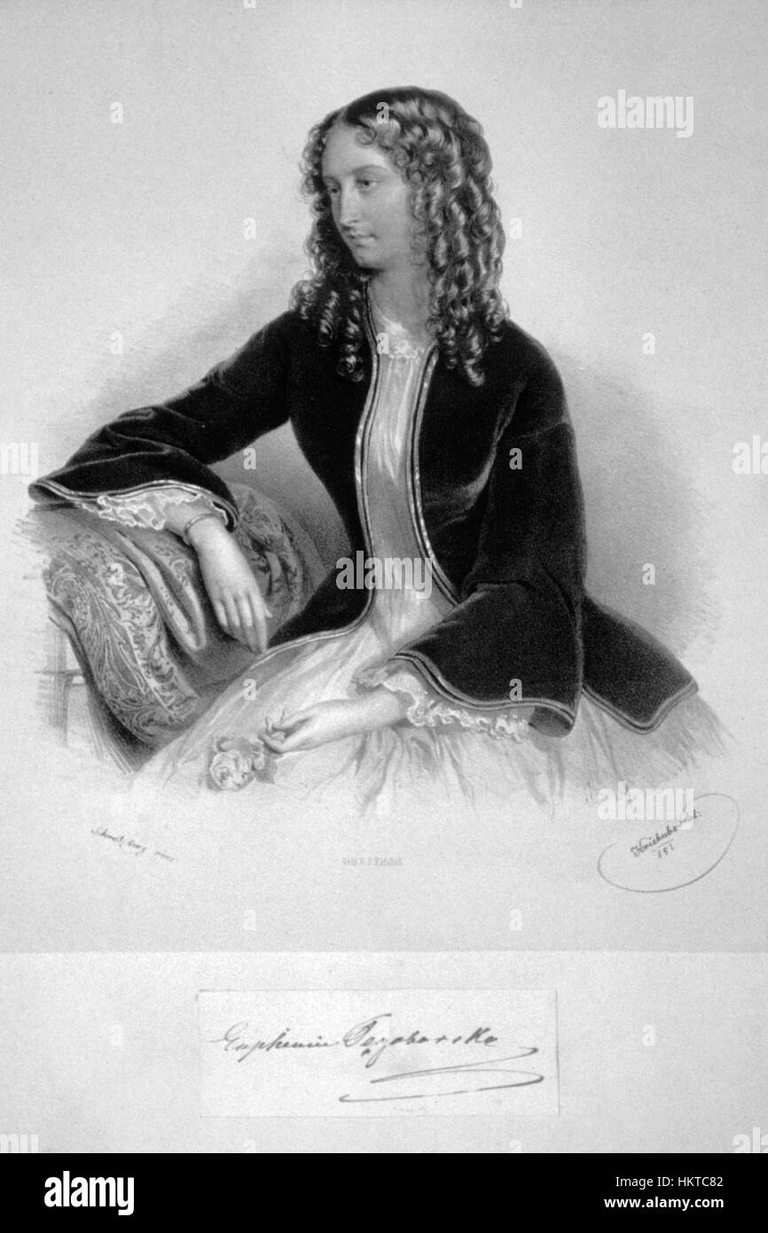 Euphemia Esterhazy Litho Stock Photo Alamy