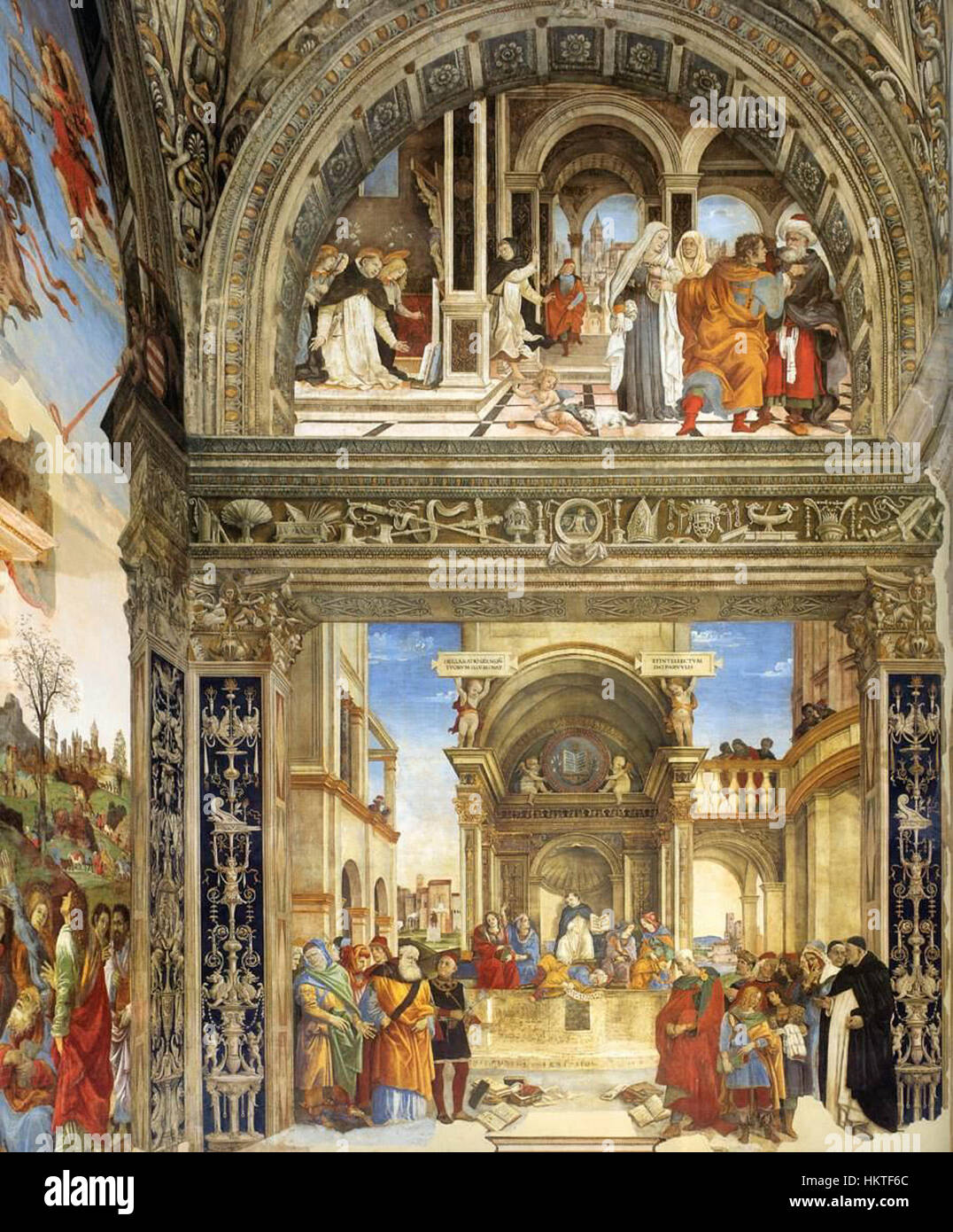 Filippino Lippi - Right wall of the Carafa Chapel - WGA13133 Stock Photo -  Alamy