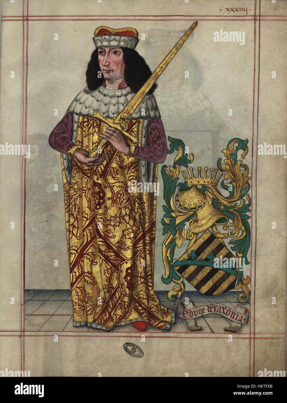 *Fl-34 Livro do Armeiro-Mor* is a manuscript detailing the armory of ...