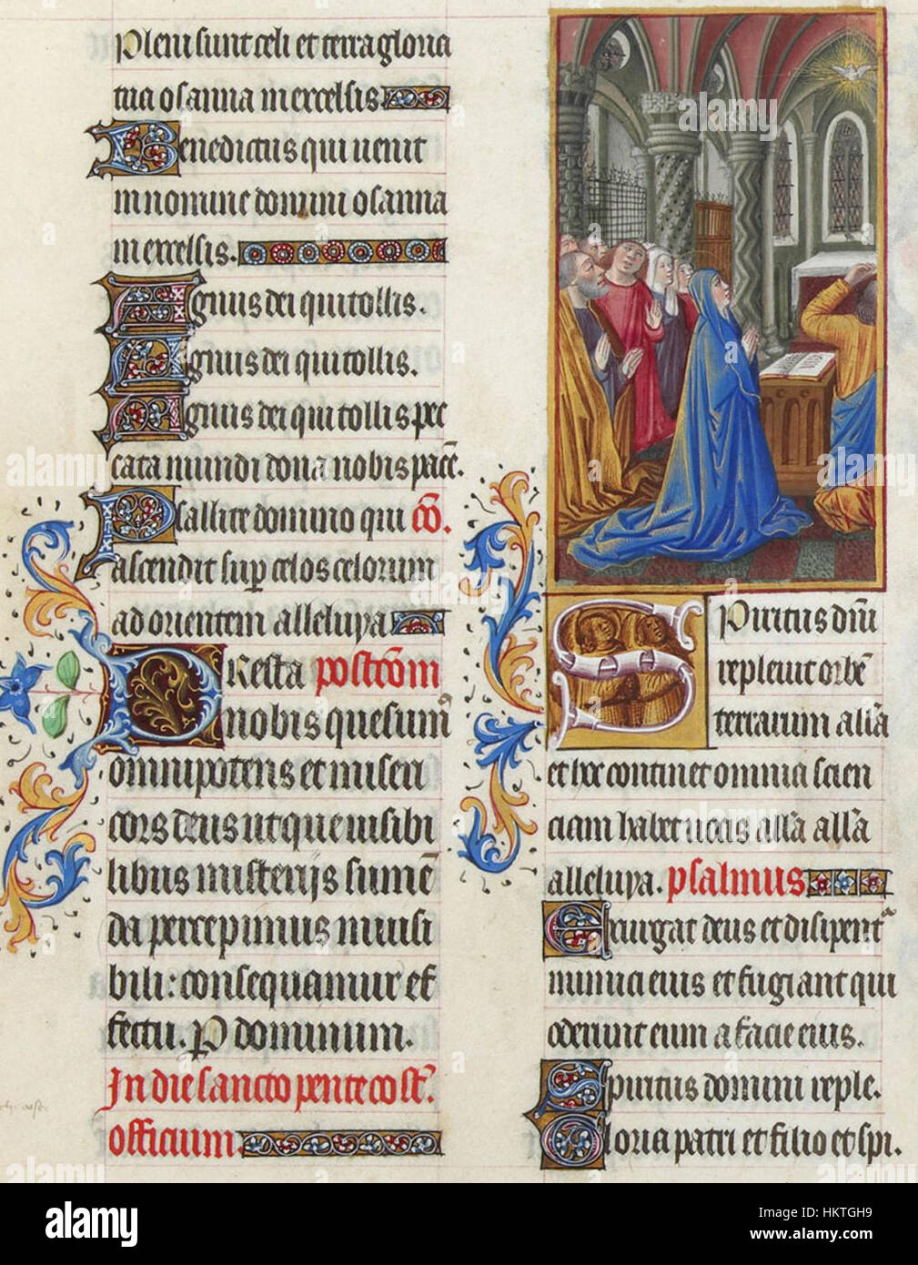 Folio 186r - Pentecost Stock Photo