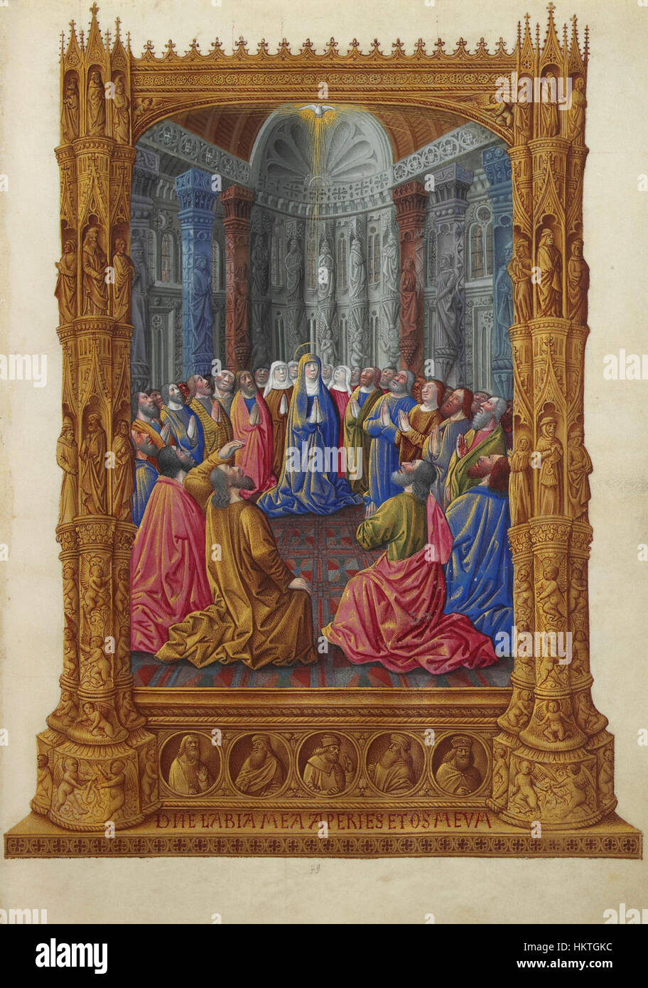 Folio 79r - Pentecost Stock Photo