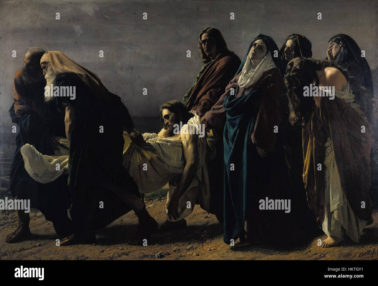 Antonio Ciseri - Il trasporto di Cristo al sepolcro Stock Photo