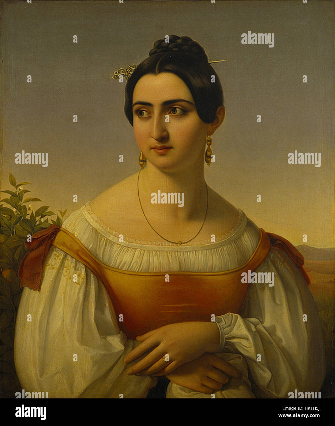 Fortunata Segatori from Subiaco by Johann Heinrich Richter Stock Photo