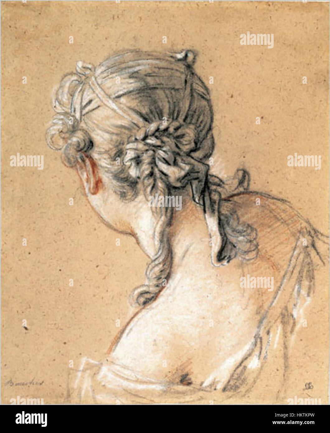 A painting by François Boucher depicting a young woman. Known for his ...