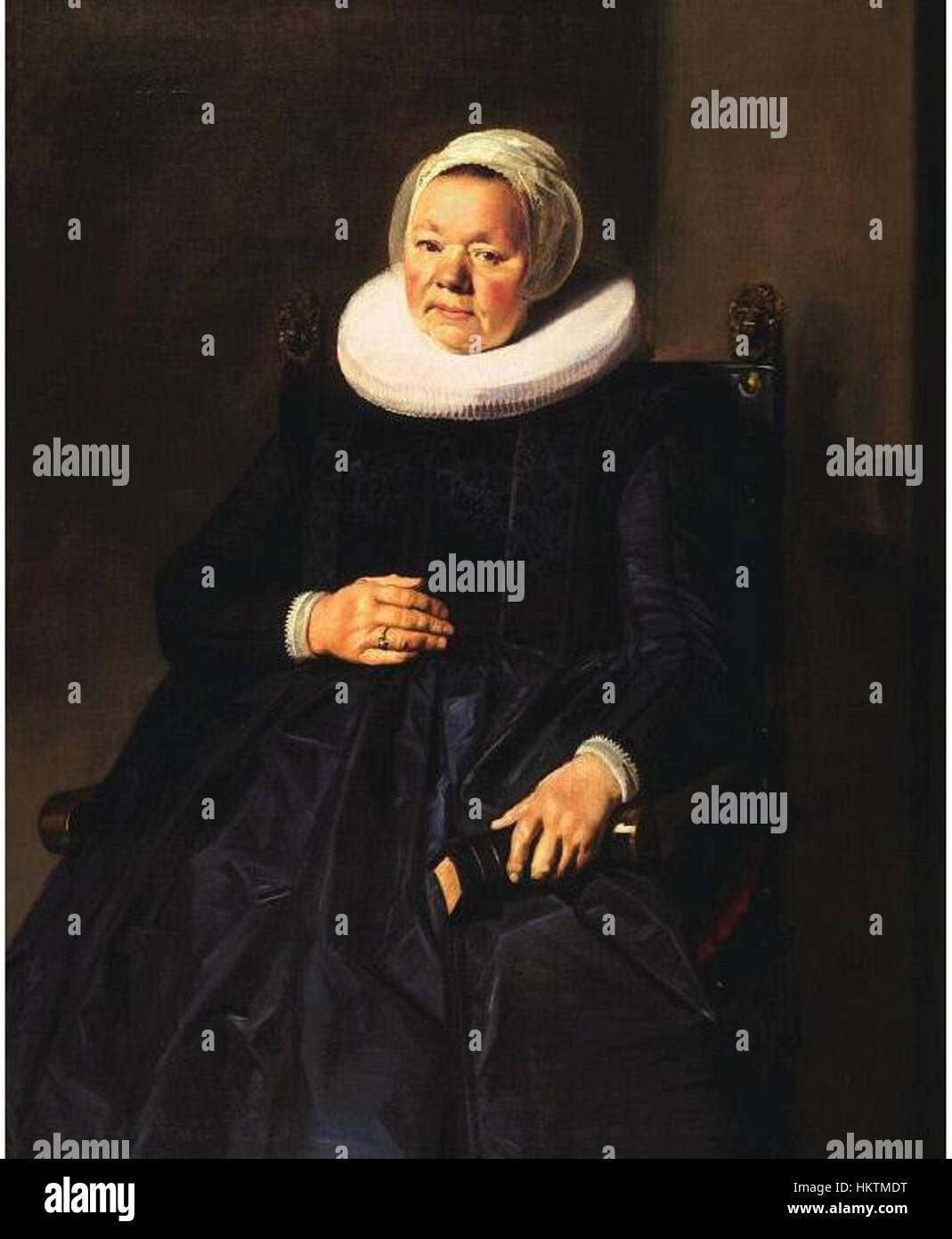 Frans Hals - Portrait of a woman in 1635 - Frick 1910.1.72 Stock Photo