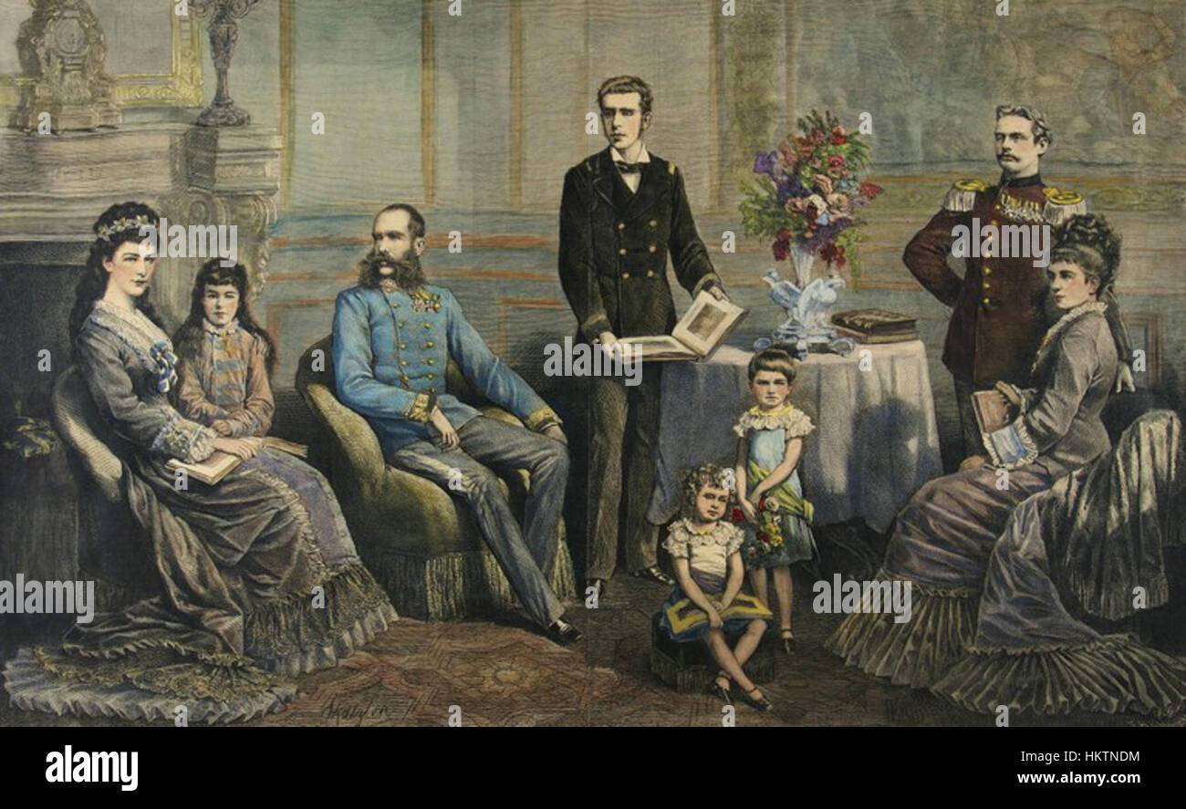 Franz Joseph of Austria family portrait Stock Photo Alamy
