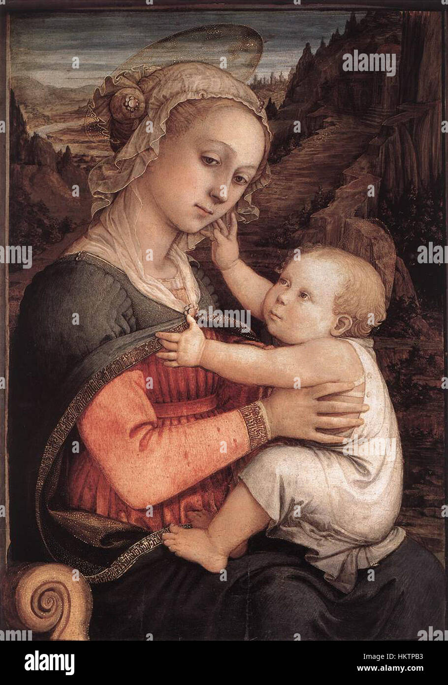 Fra Filippo Lippi - Madonna and Child - WGA13306 Stock Photo