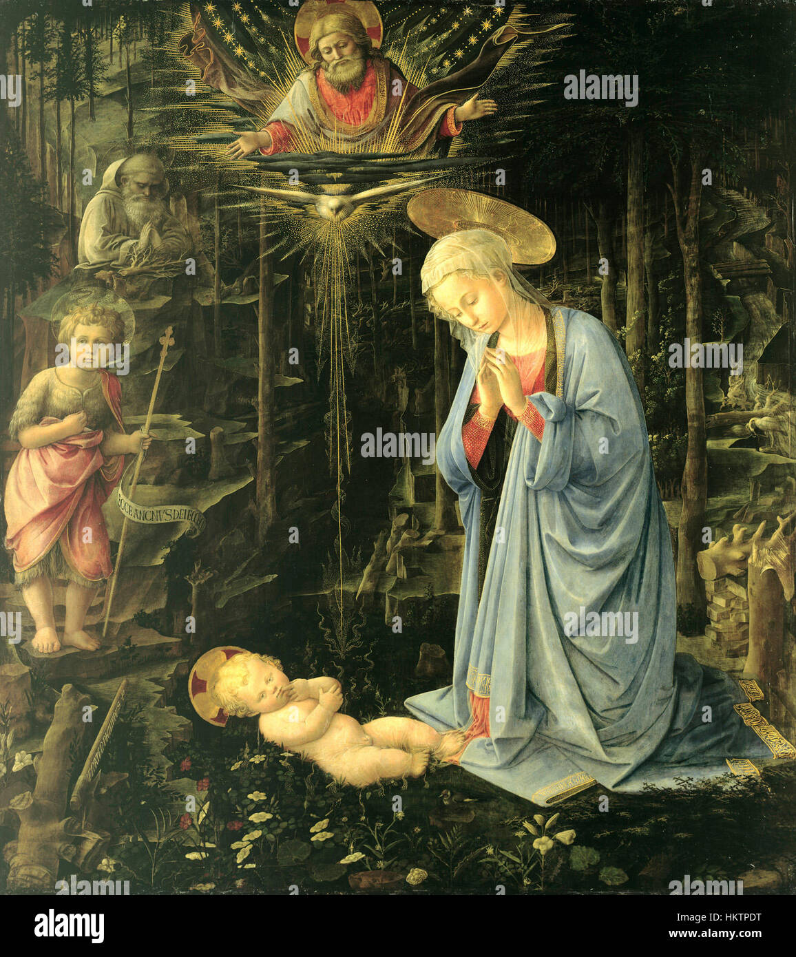Fra Filippo Lippi - The Adoration in the Forest - Google Art Project Stock Photo