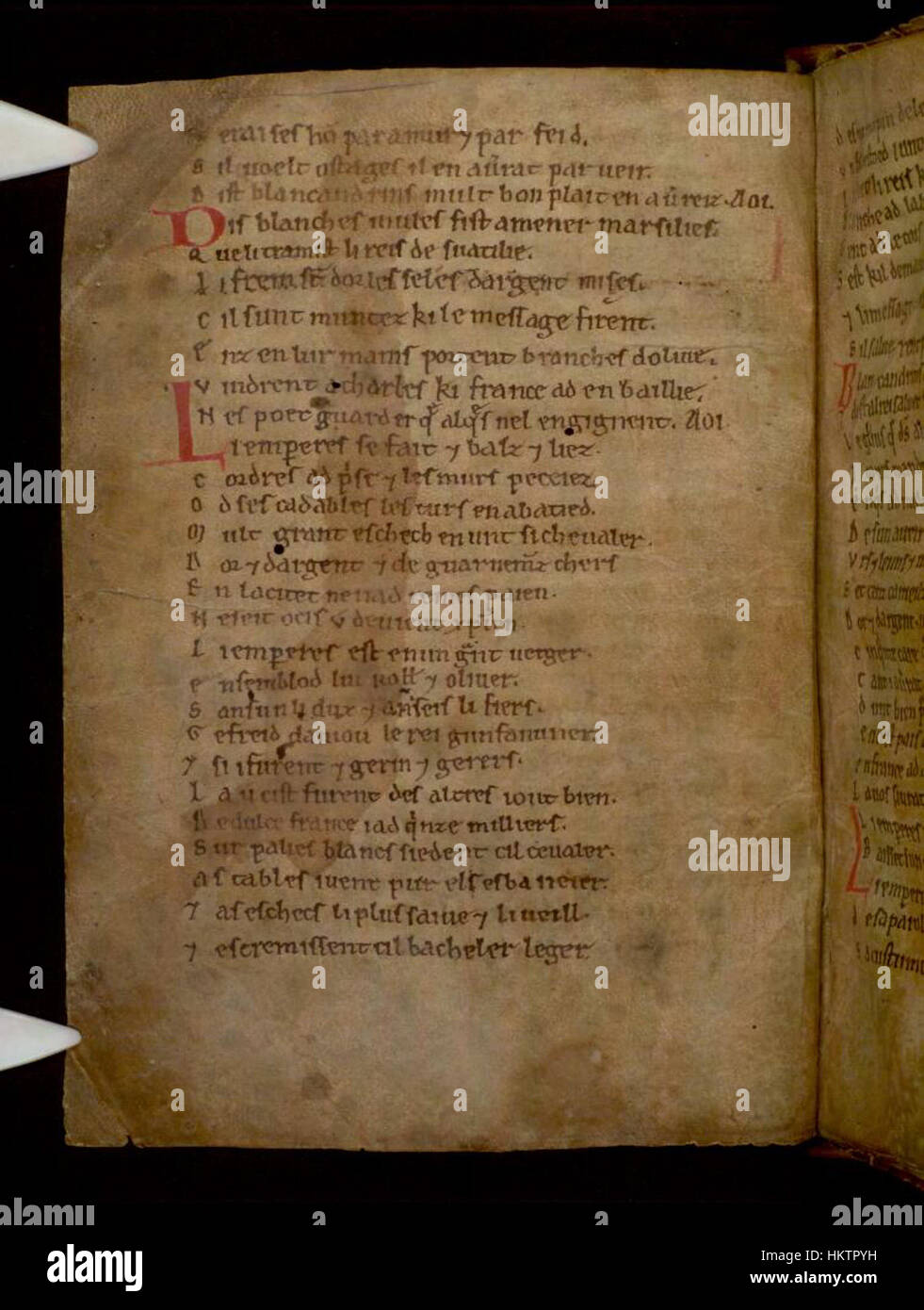 The 'La Chanson de Roland' manuscript, housed at the Bodleian Libraries ...