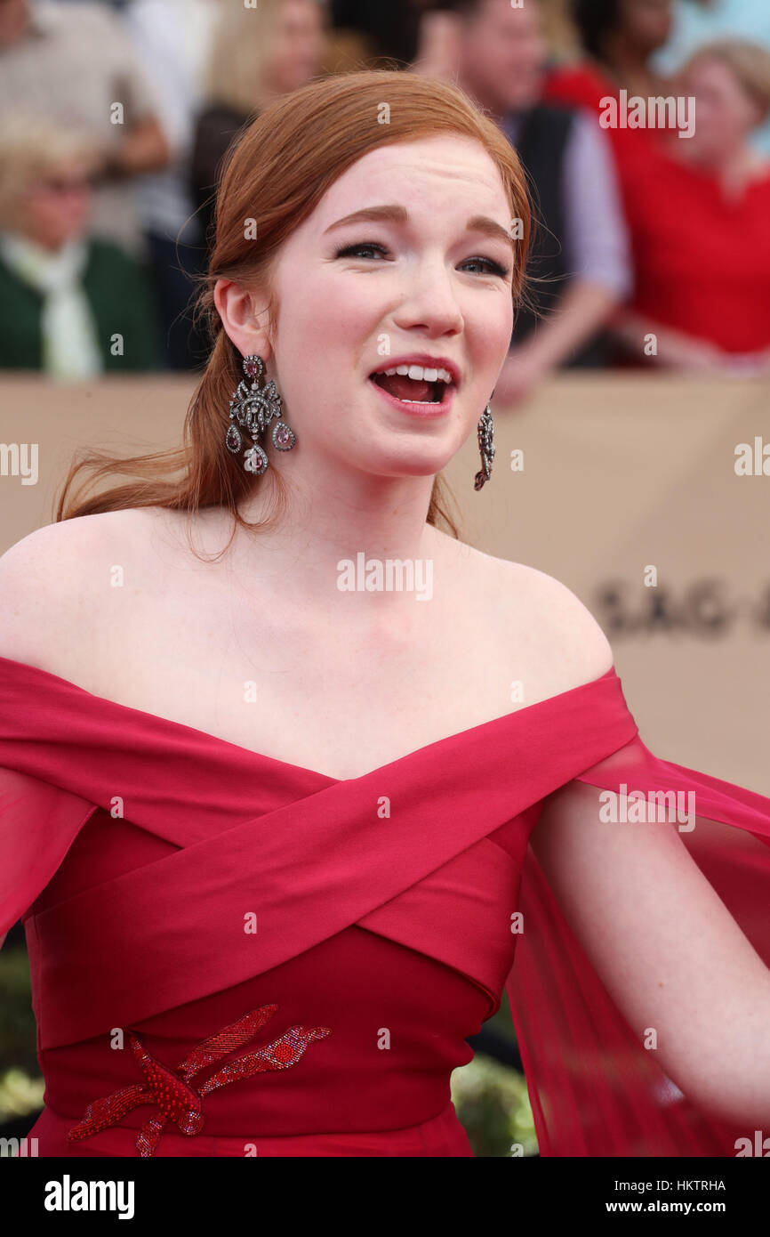Los Angeles, USA. 29th Jan, 2017. Annalise Basso at The 23rd Annual Screen Actors Guild Awards at The Shrine Auditorium in Los Angeles, California. Credit: Faye Sadou/Media Punch/Alamy Live News Stock Photo