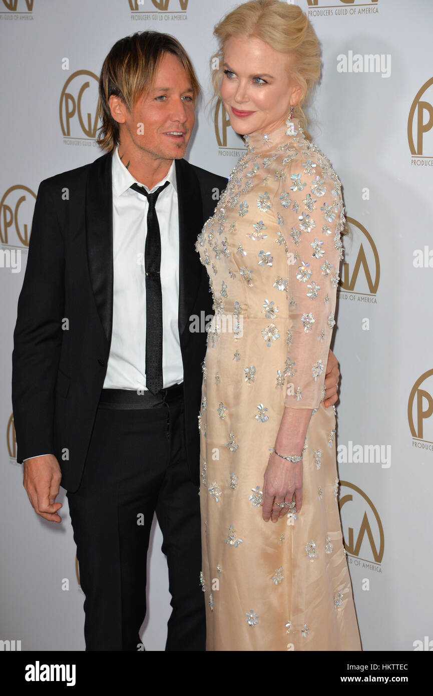 Beverly Hills, USA. 28th Jan, 2017. Actress Nicole Kidman & husband