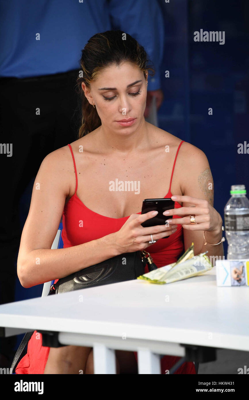 Kuala Lumpur, Malaysia. 30th Jan, 2017. Belen Rodriguez of Argentina girfriend of Andrea Iannone of Italy and Ducati Team during the Tests in Sepang at Sepang Circuit on January 30, 2017 in Kuala Lumpur, Malaysia. Credit: marco iorio/Alamy Live News Stock Photo