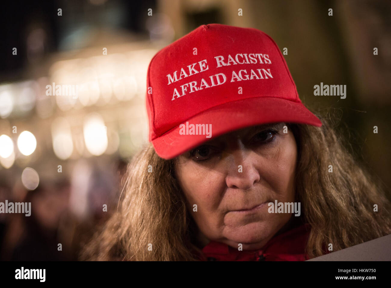 Glasgow, UK. 30th Jan, 2017. Protest against the policies and Presidency of Donald Trump, President of the United States of America, in George Square, Glasgow, Scotland, on 30 January 2017. Credit: jeremy sutton-hibbert/Alamy Live News Stock Photo