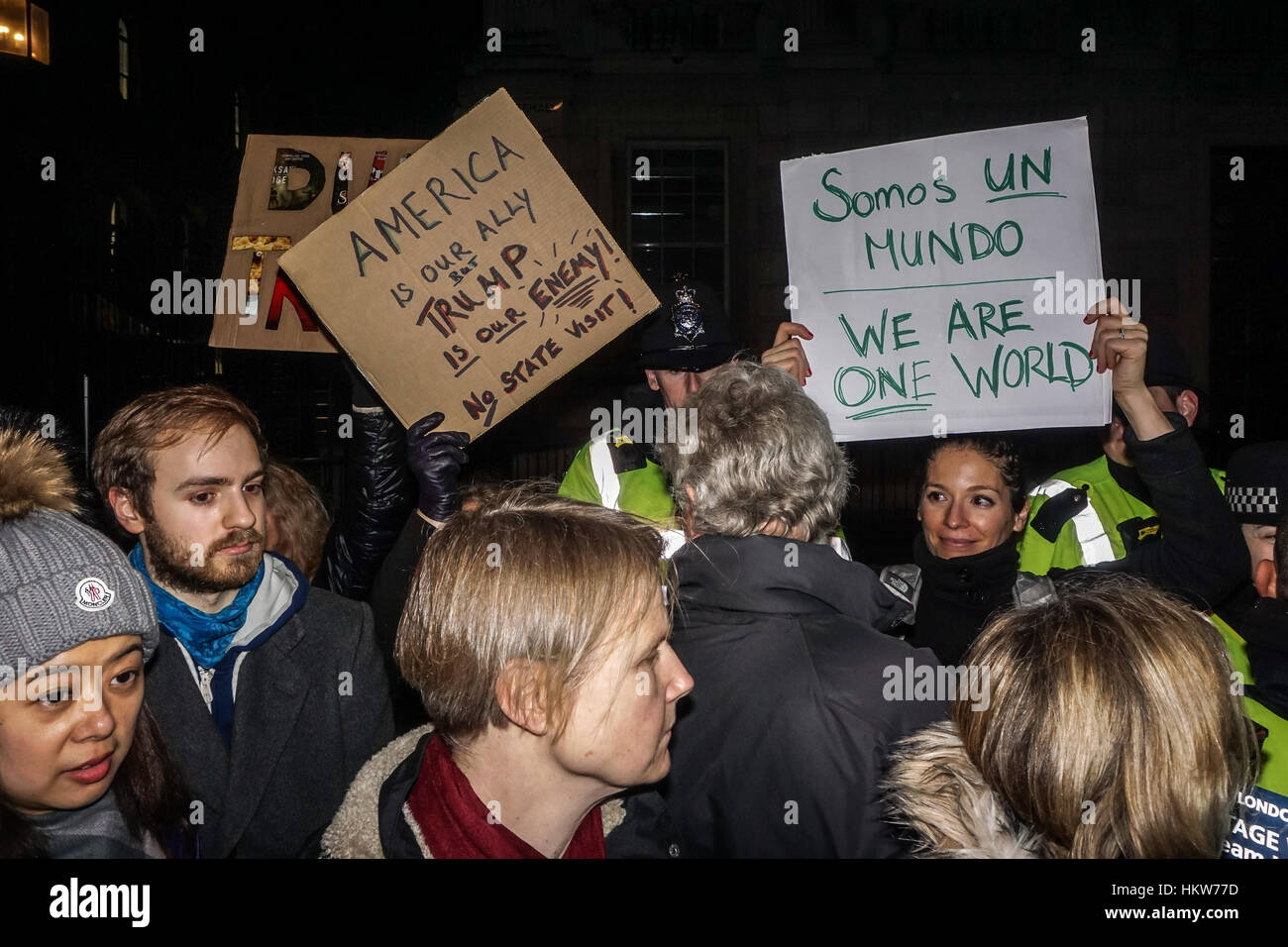 Prostrators London, UK. 30th Jan, 2017. Prostrators hold an emergency demonstration ...