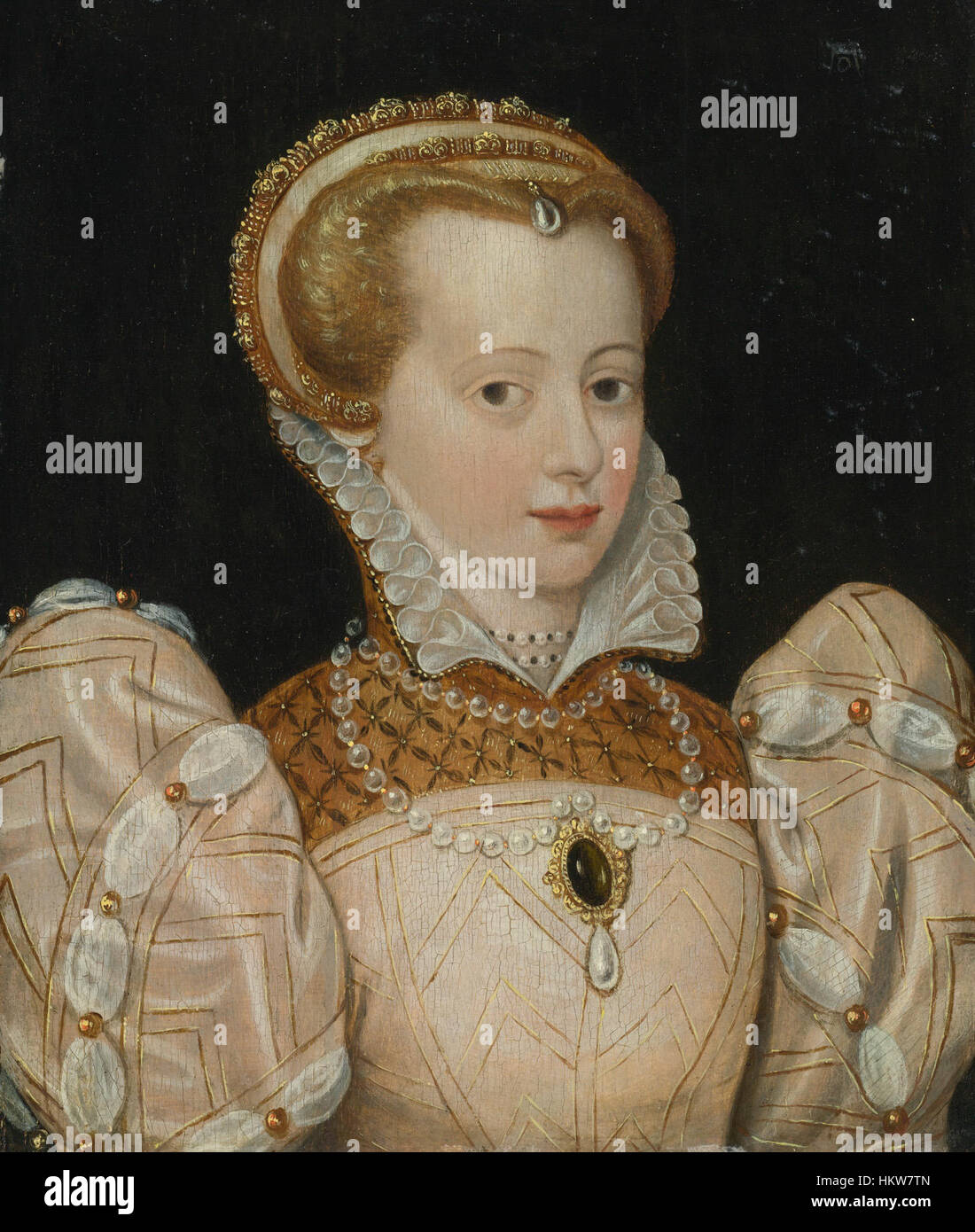 French School Portrait of a Lady c. 1565 Stock Photo