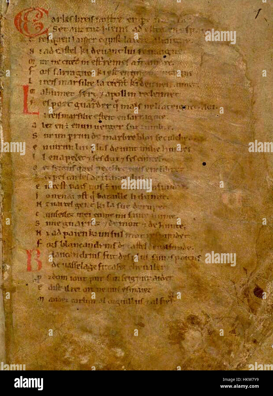 'La Chanson de Roland' is an epic medieval French poem depicted in ...