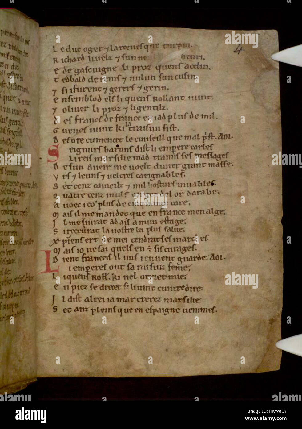 The 'La Chanson de Roland' manuscript, housed in the Bodleian Libraries ...