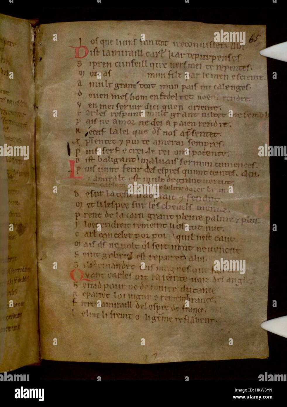 The 'La Chanson de Roland' manuscript, housed in the Bodleian Libraries ...