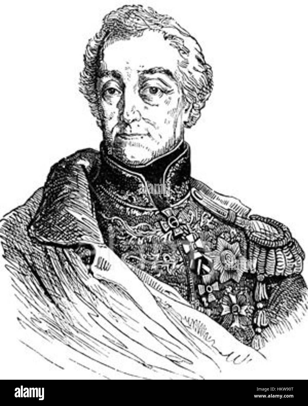 Friedrich Franz Xaver von Hohenzollern Stock Photo