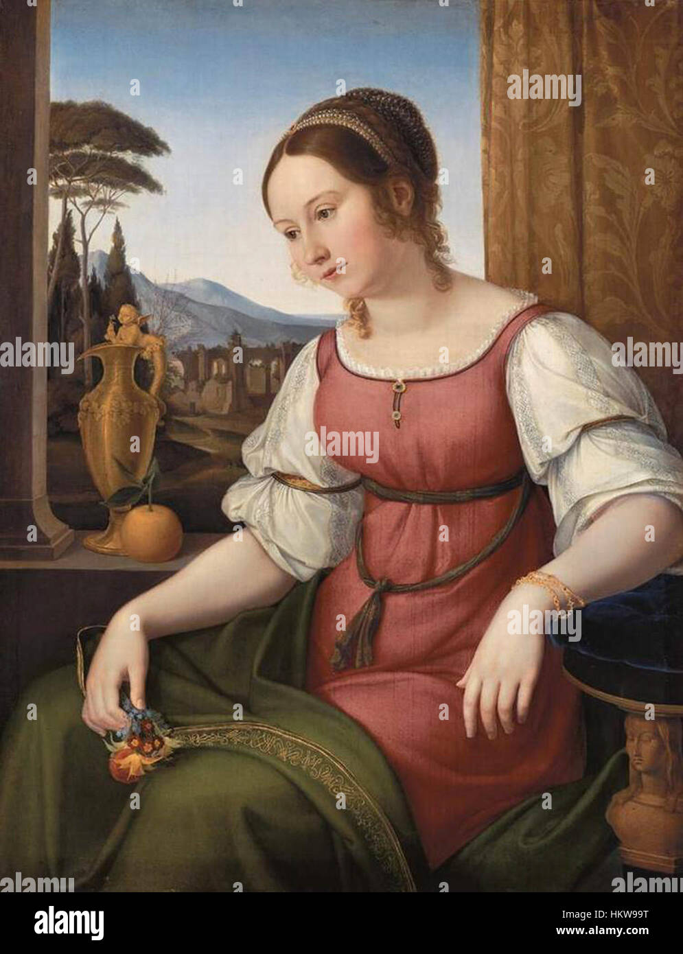 Friedrich Wilhelm von Schadow - Portrait of a Young Roman Woman (Angelina Magtti) - WGA20938 Stock Photo