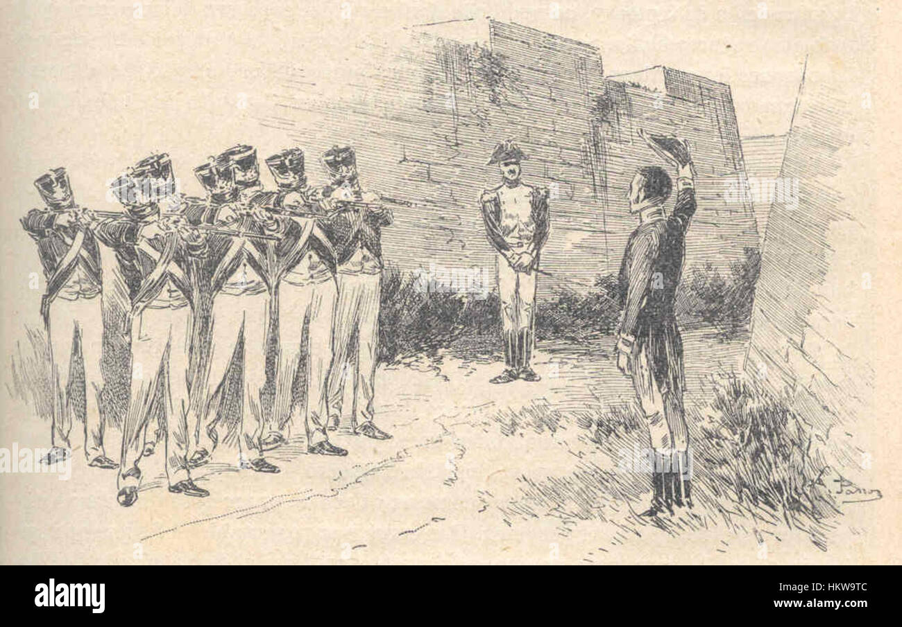 Fusilamiento del teniente general Luis Lacy y Gautier (5-7-1817) Stock Photo