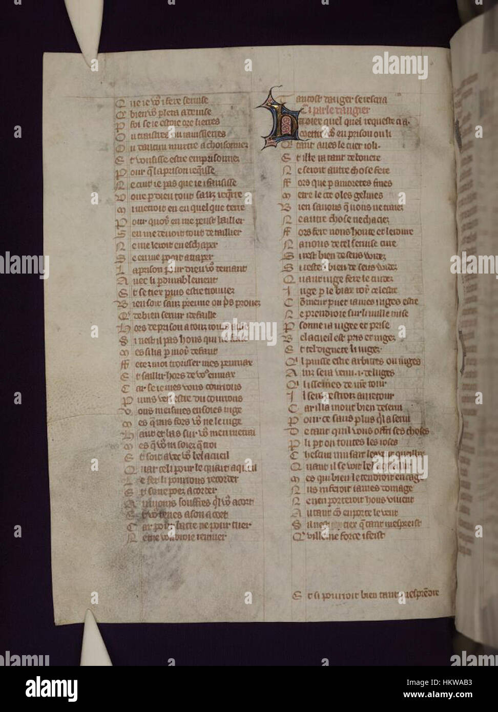 This medieval manuscript page from *Le Roman de la Rose* (The Romance ...