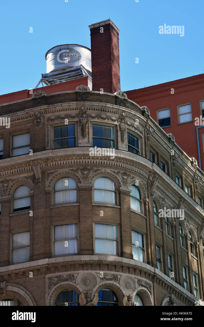 The historic Wilson Building in Dallas was completed in 1904. Stock Photo