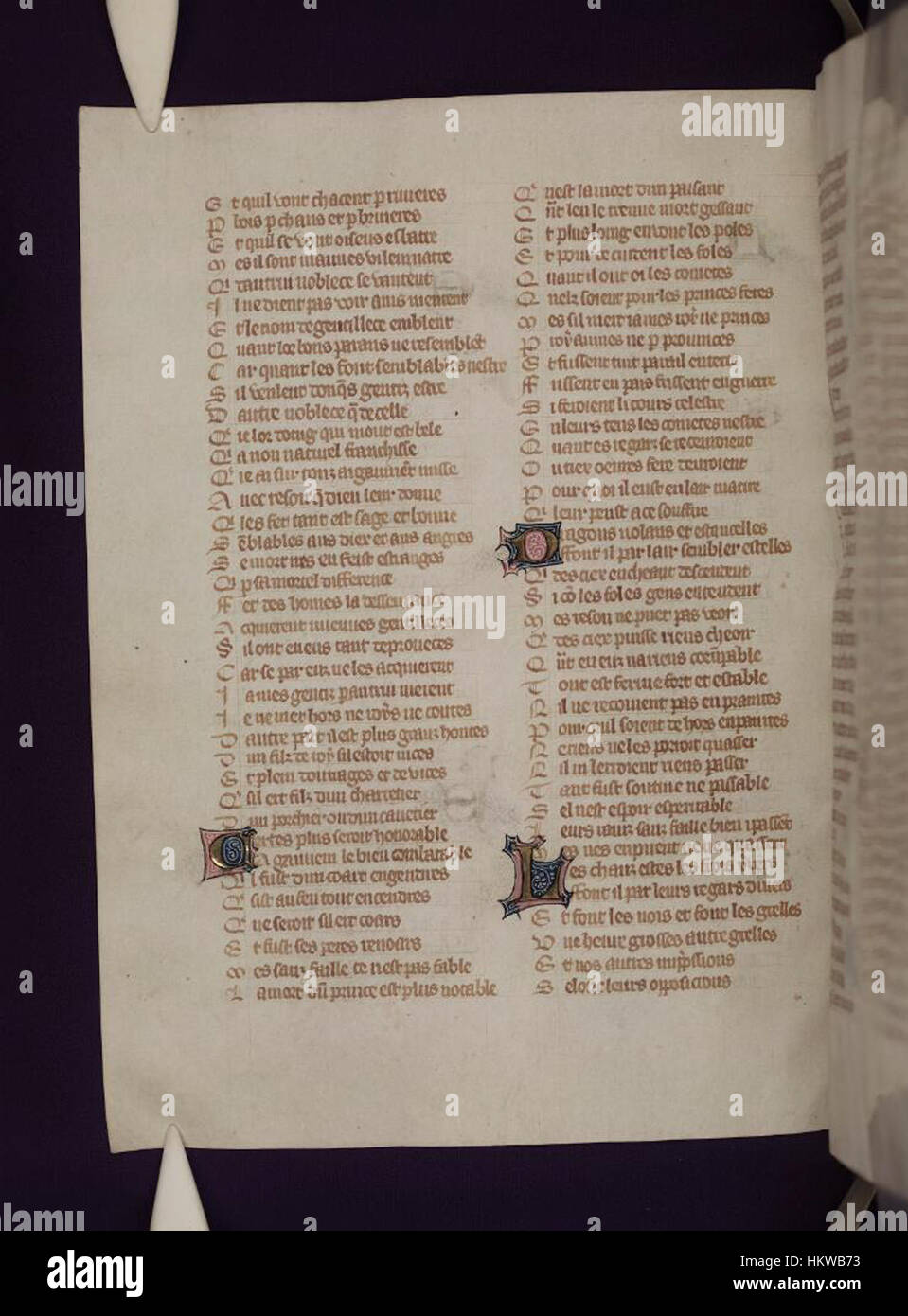 This manuscript page from 'Le Roman de la Rose,' held at the Bodleian ...