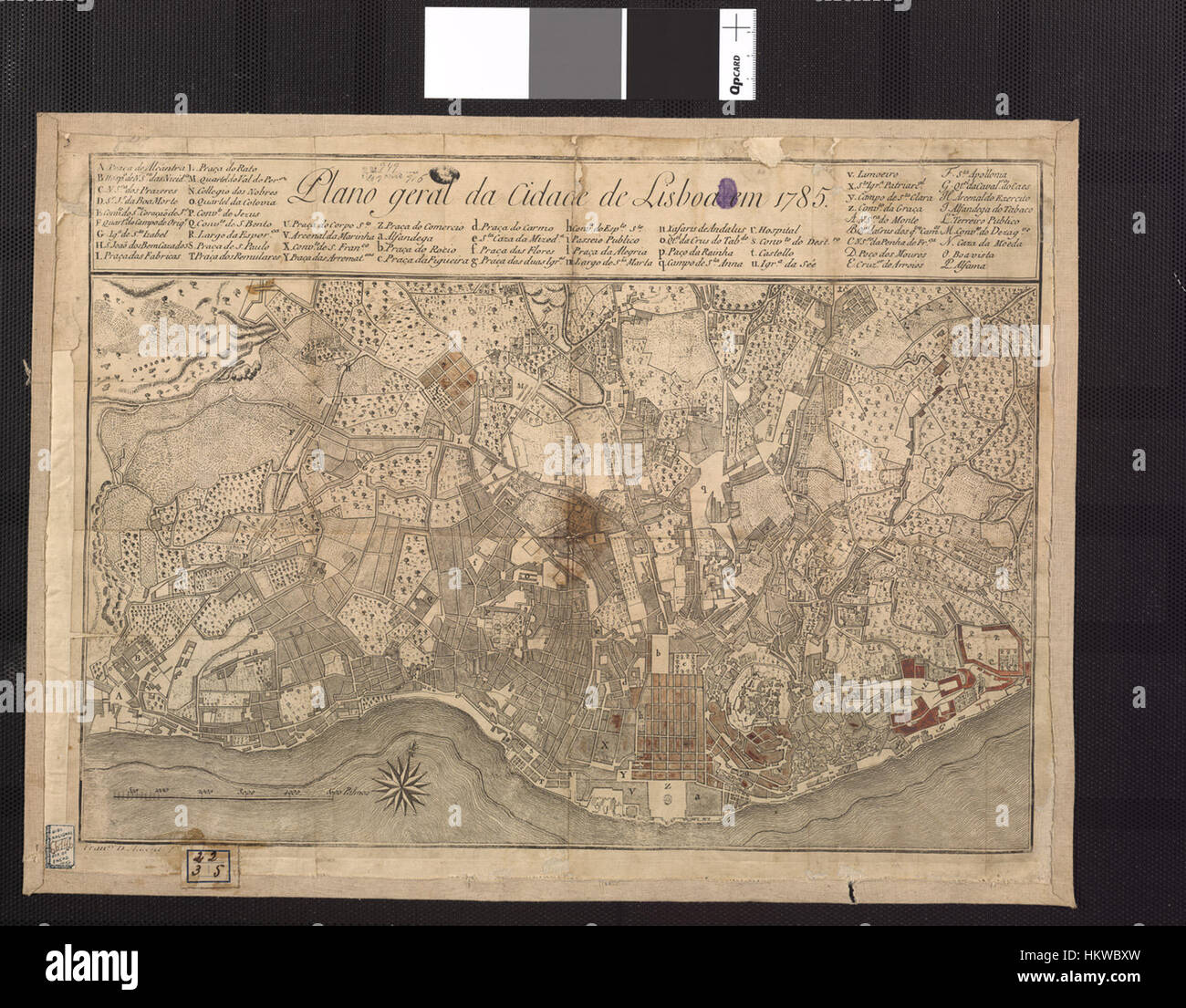 Antique Map Of Lisbon High Resolution Stock Photography And Images