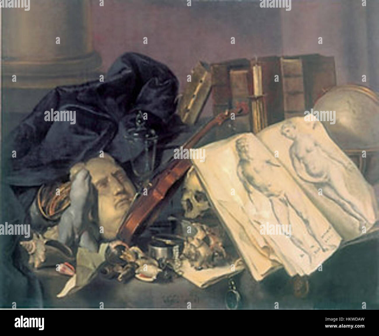 Georg Gsellâ€™s work, titled '03,' is a historical oil painting that ...