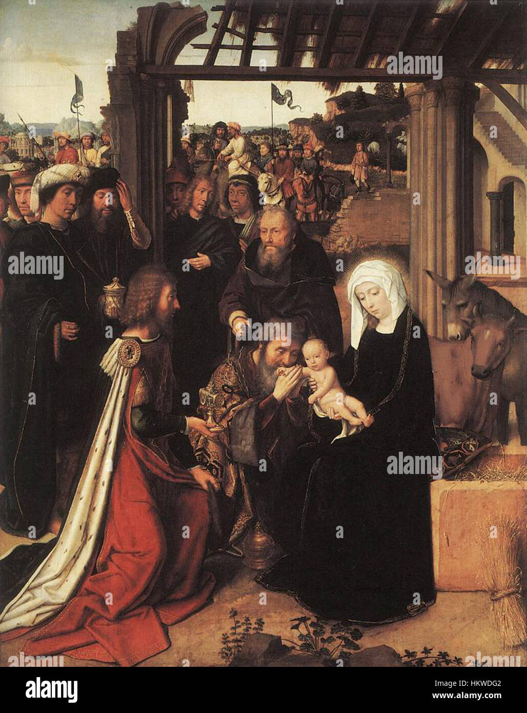 Adoration of magi gerard david painting art artist hi-res stock ...
