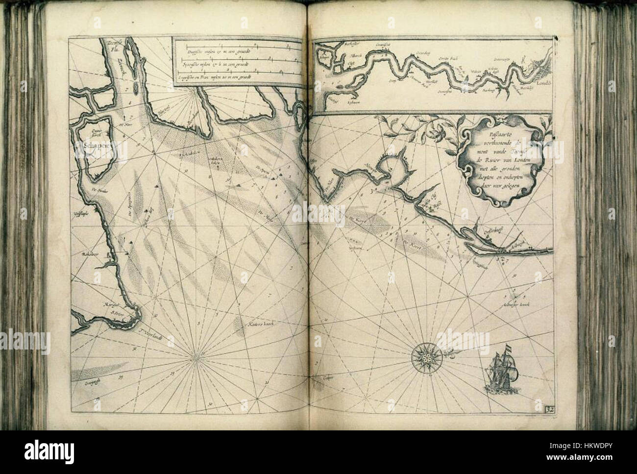 Thames river map hi-res stock photography and images - Alamy