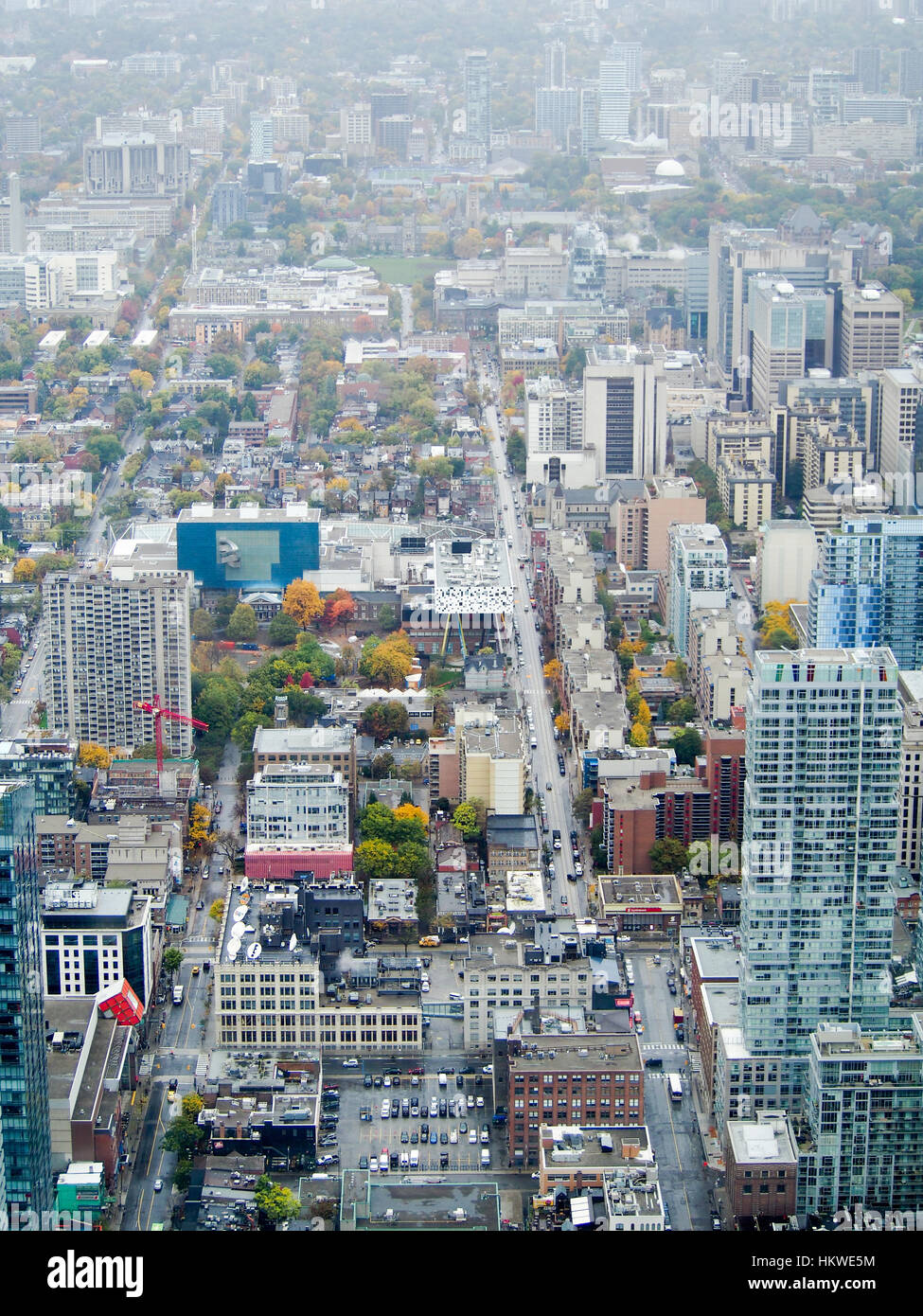 An aerial view of downtown Toronto in Canada. Stock Photo