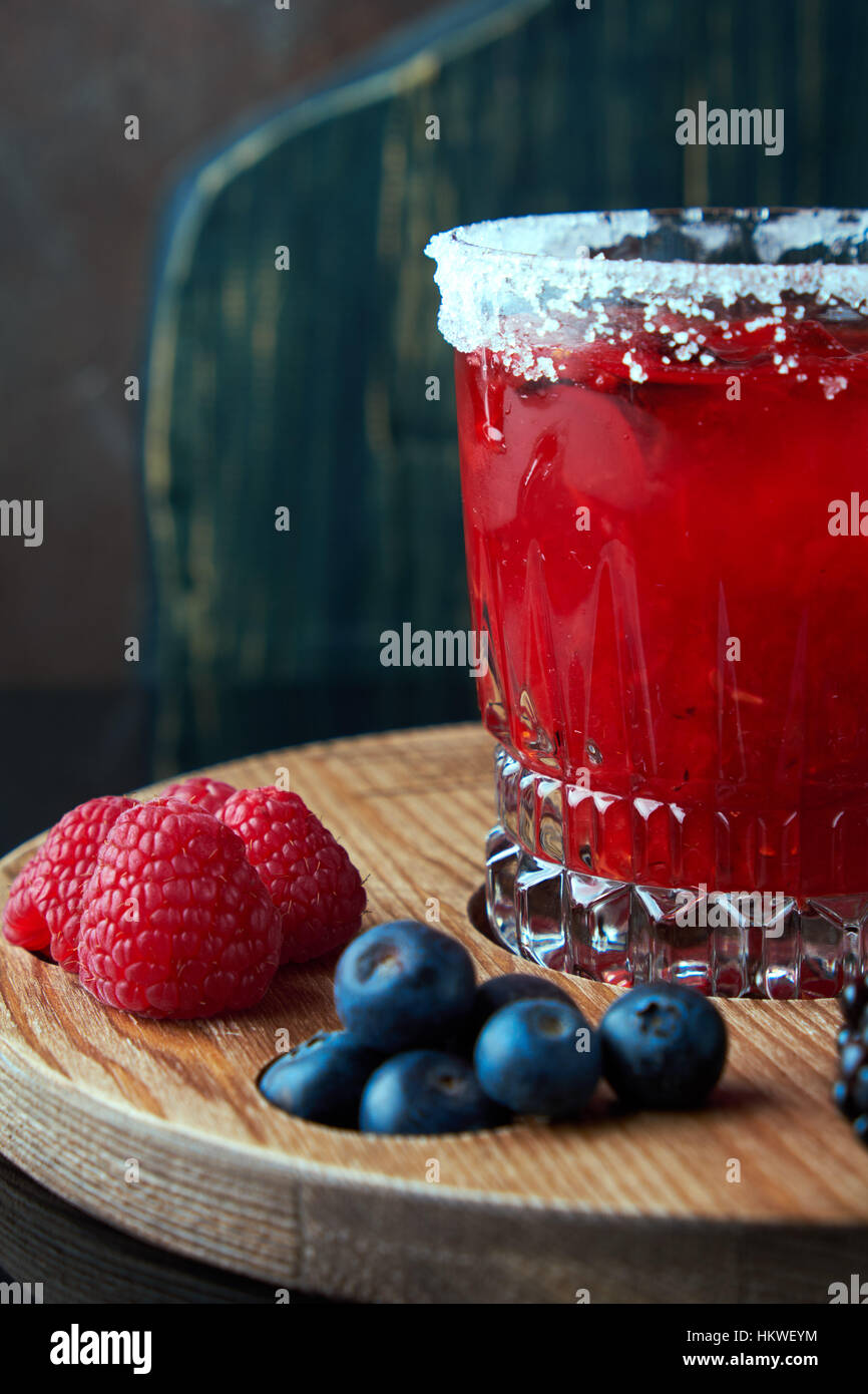 Alcoholic cocktail with berries Stock Photo Alamy