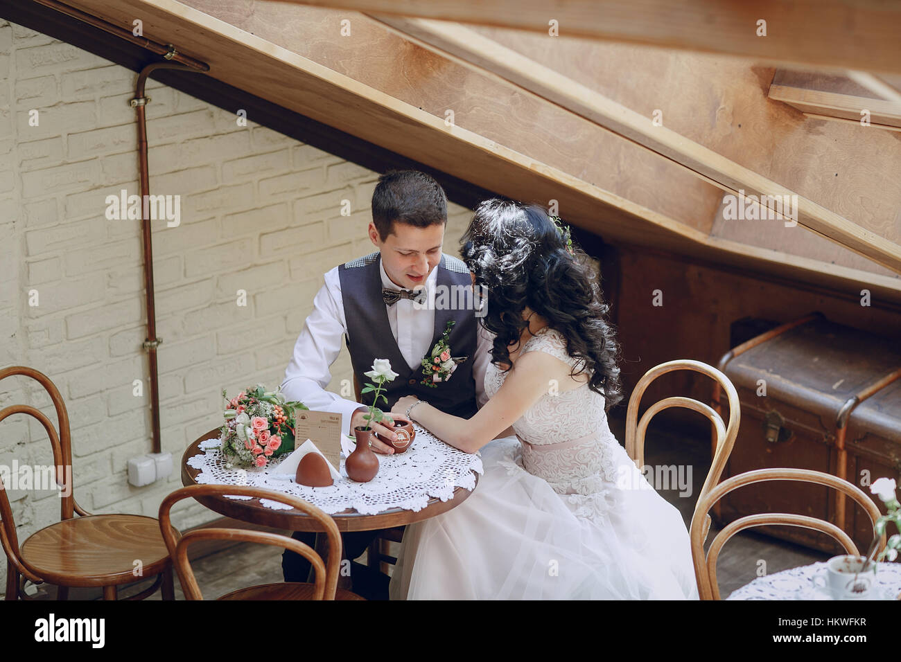 Royal wedding in the old town Stock Photo