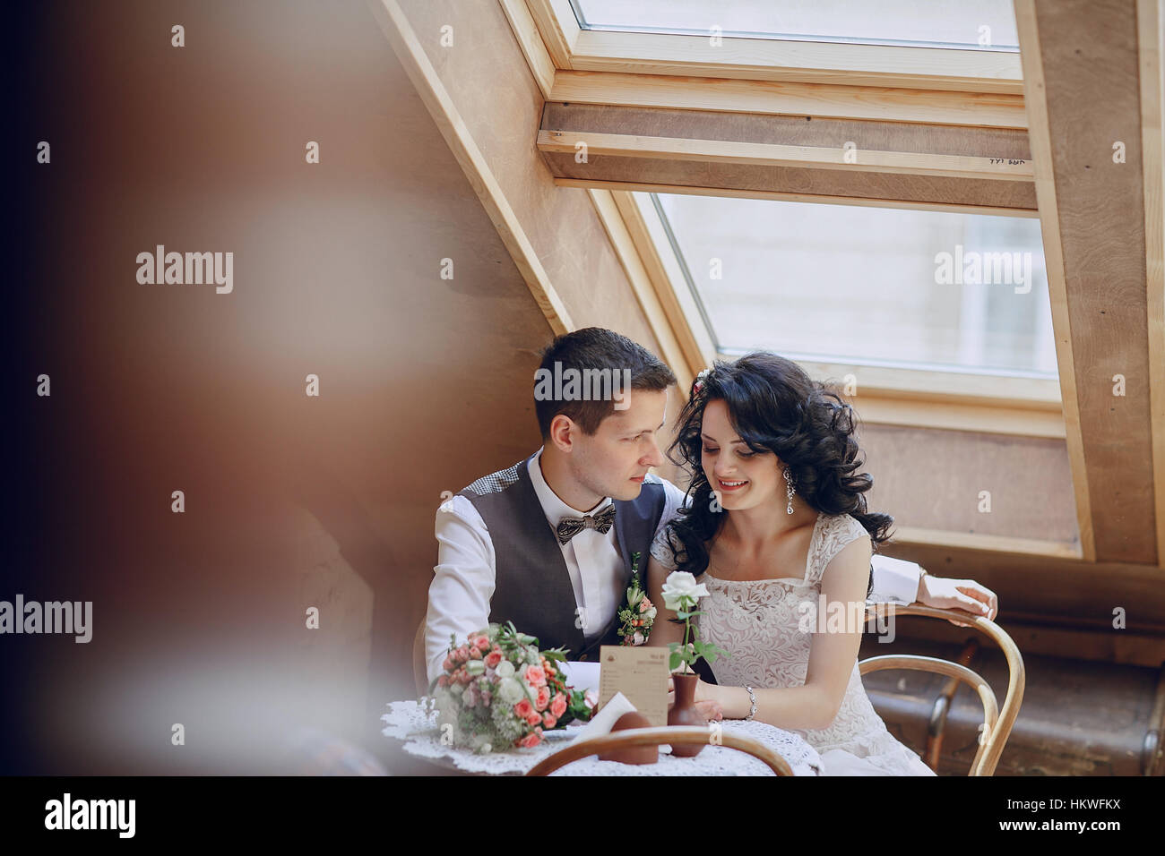 Royal wedding in the old town Stock Photo