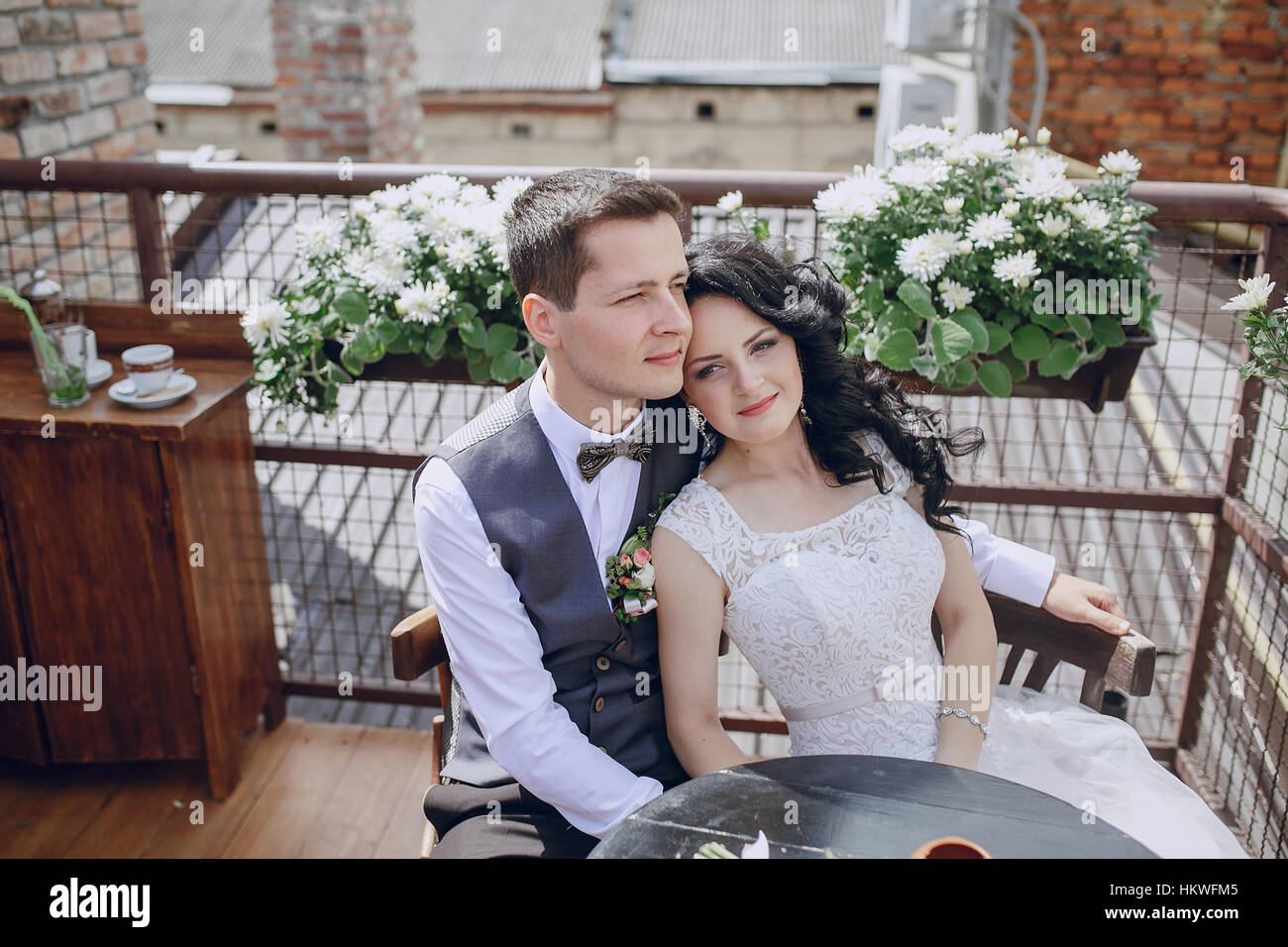 Royal wedding in the old town Stock Photo