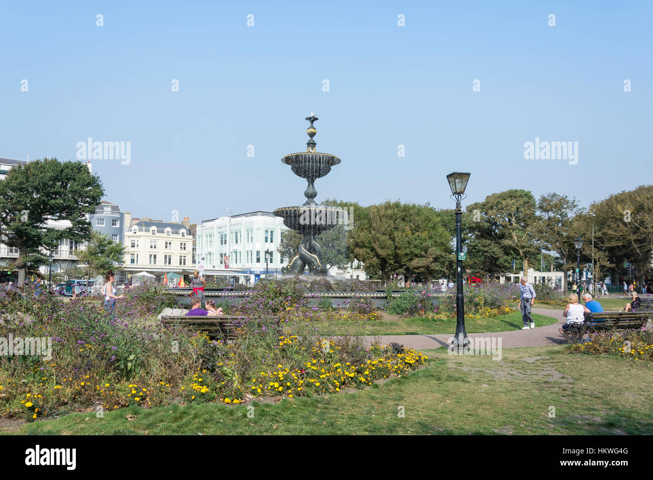 Victoria Fountain in Old Steine Gardens, Old Steine, Brighton, East Sussex, England, United Kingdom Stock Photo