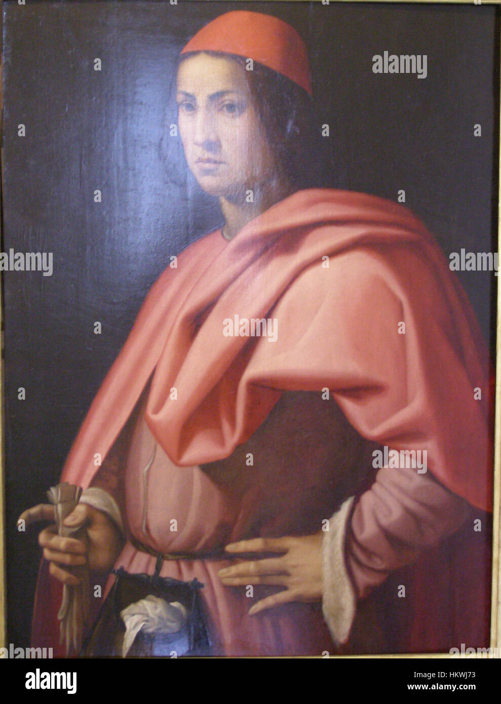 The painting 'Ritratto di gentiluomo fiorentino' by Giorgio Vasari ...