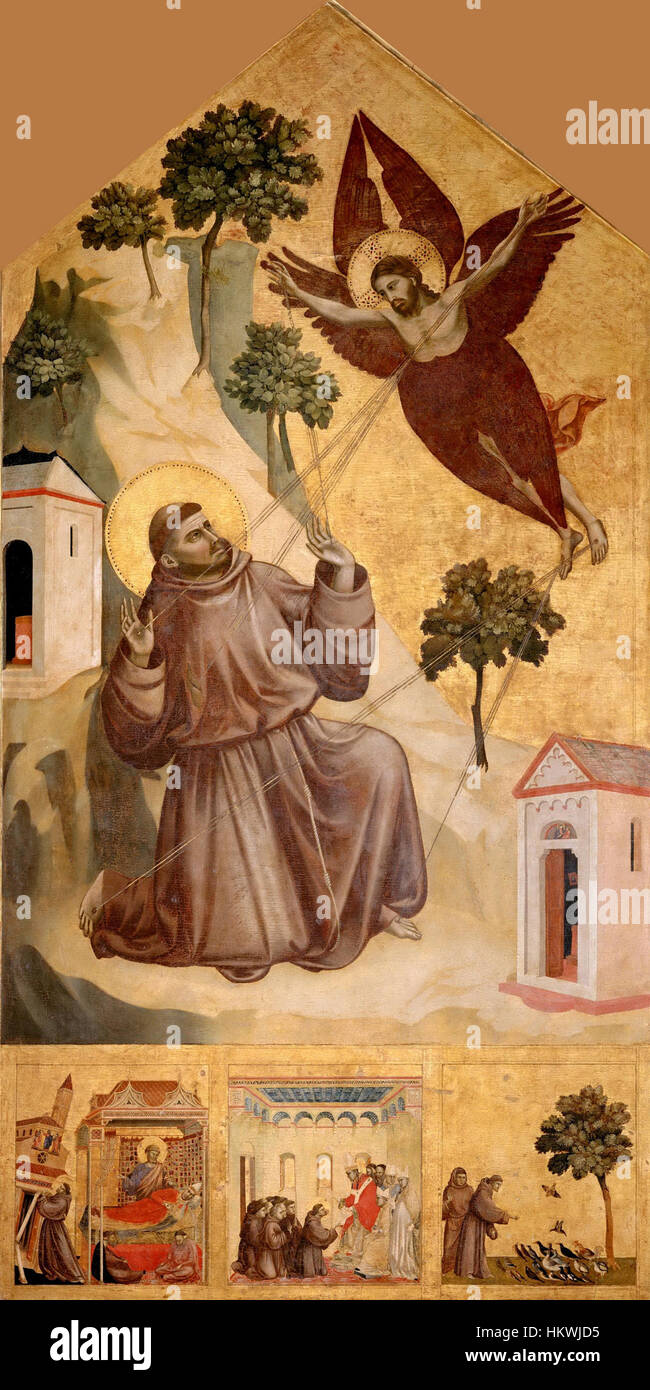 'The Stigmatization of St. Francis,' by Giotto, created between 1295 ...