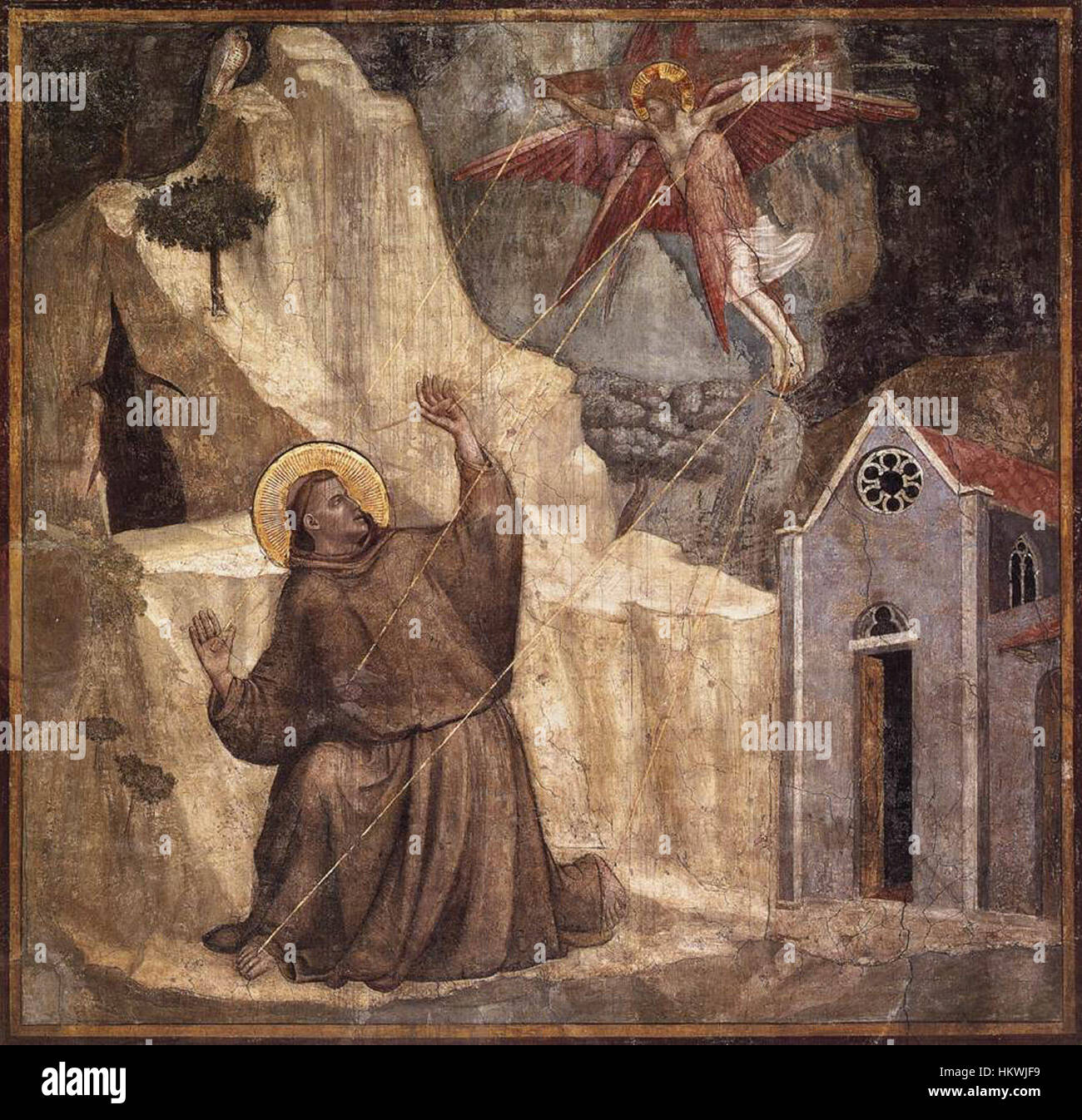This work by Giotto depicts the stigmata of Saint Francis, a pivotal ...