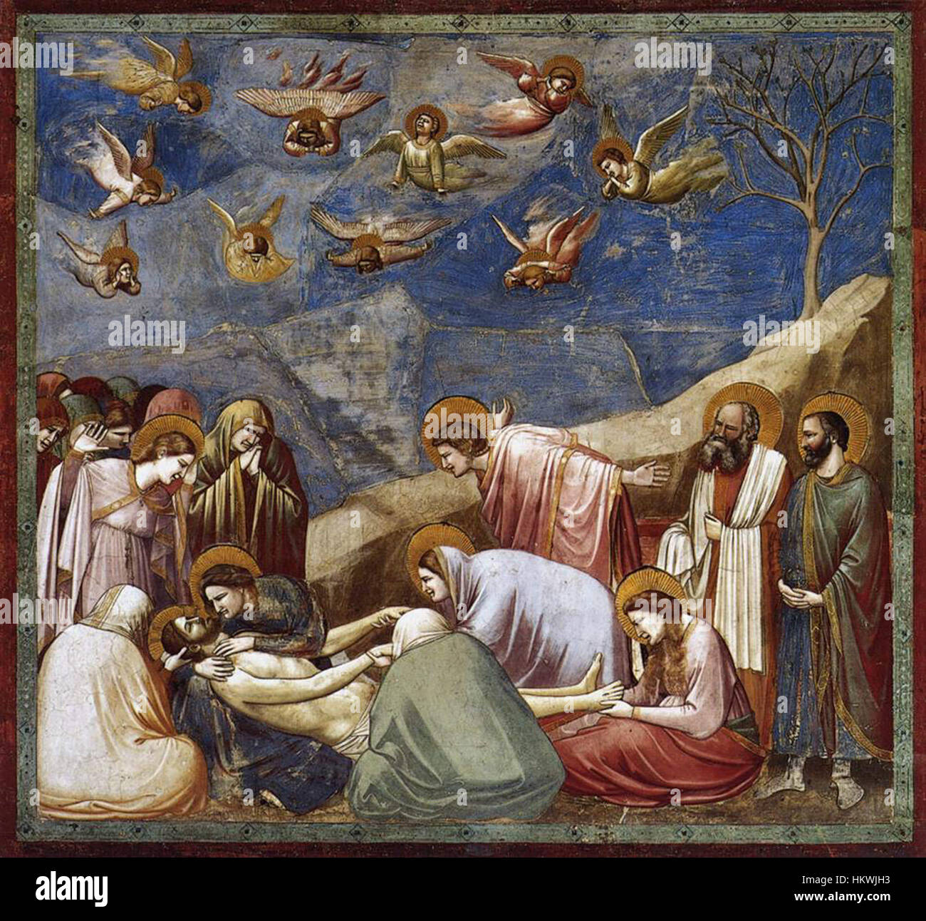 Giotto - Scrovegni - -36- - Lamentation (The Mourning of Christ Stock