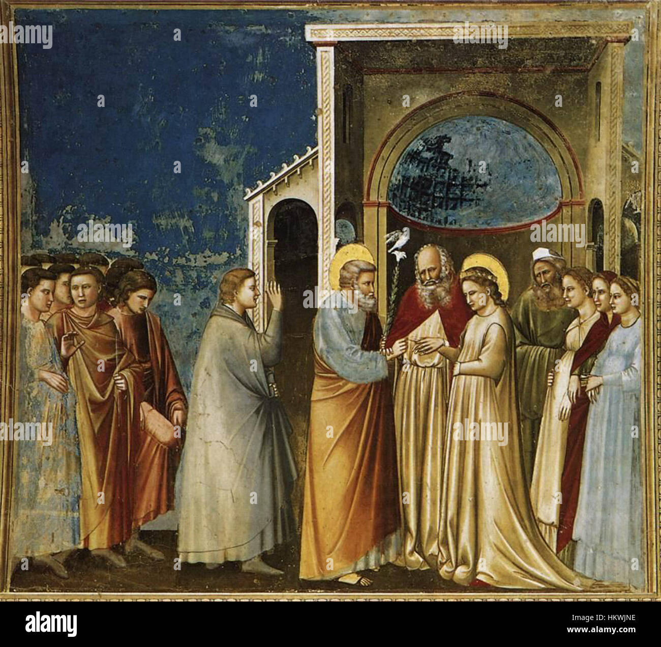 Giotto Di Bondone s Marriage Of The Virgin Is Part Of His Renowned giotto-di-bondone-s-marriage-of-the-virgin-is-part-of-his-renowned