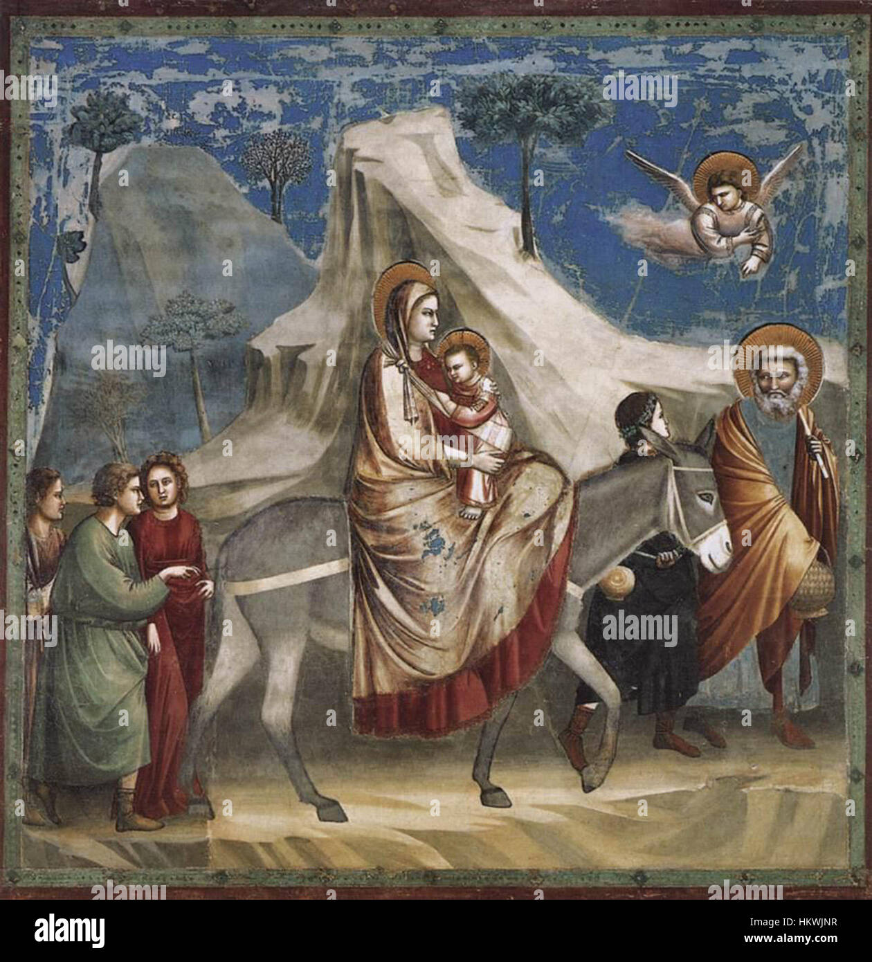 A scene from Giotto di Bondone’s fresco series 'Scenes from the Life of ...