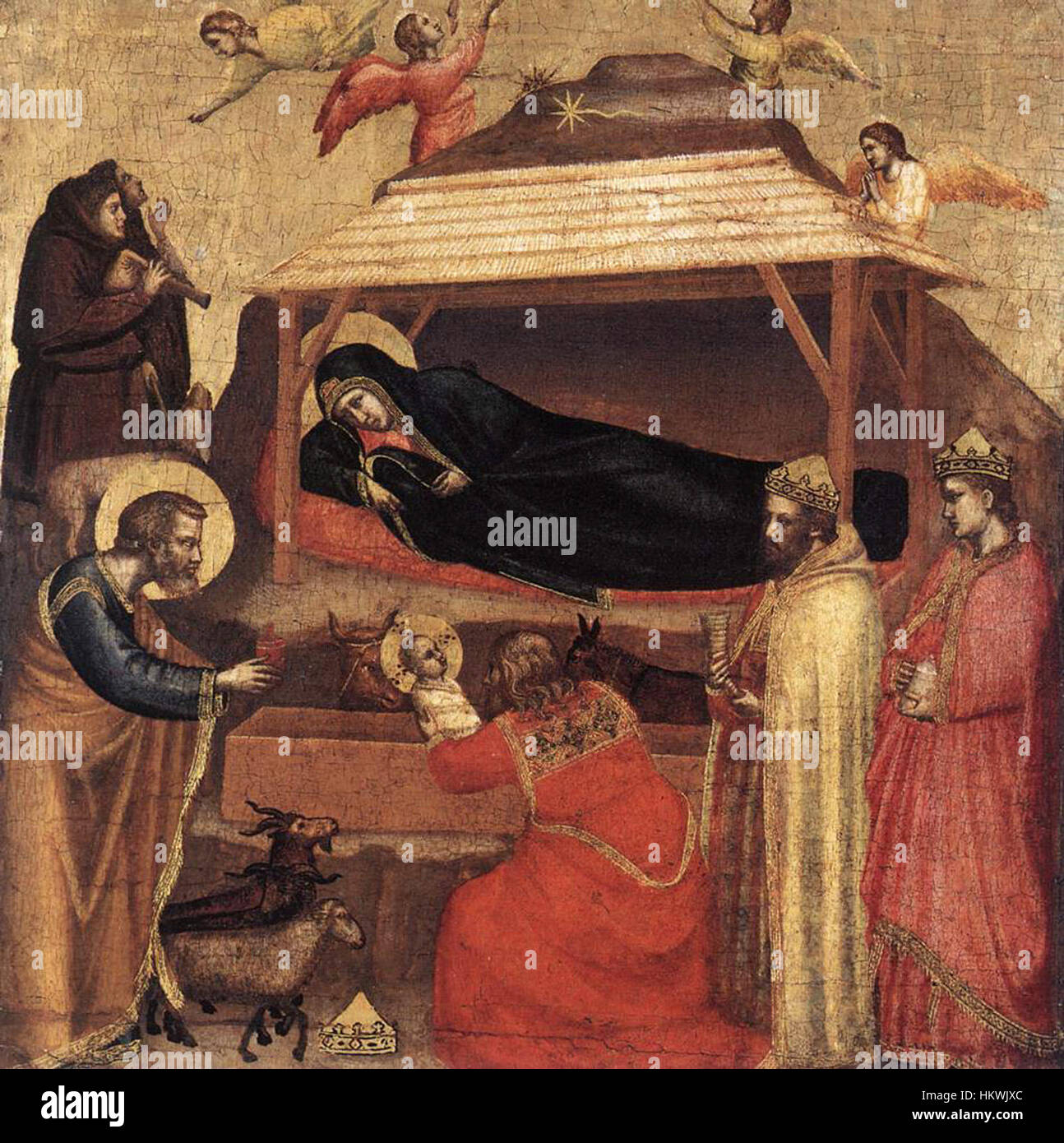 Giotto di Bondone’s 'The Epiphany' portrays the biblical scene of the ...
